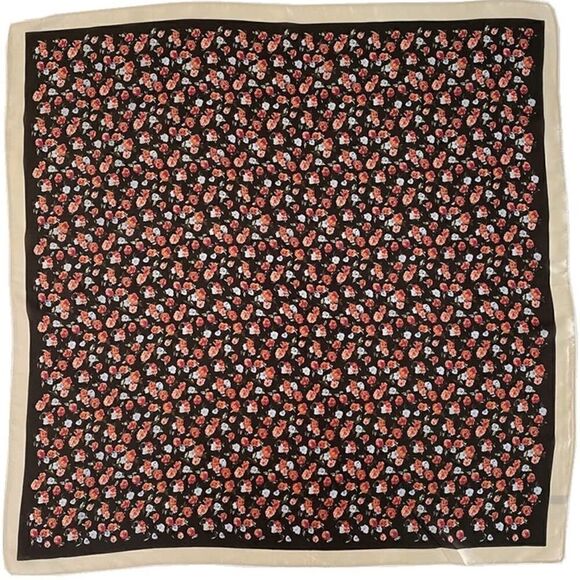 Black Rose Silky Scarf - Picture 2 of 4